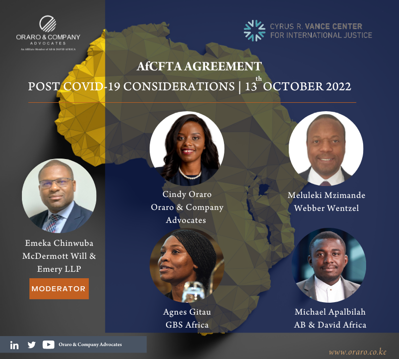 Accord sur la zone de libre-échange continentale africaine Post Covid 19 Considerations Speakers